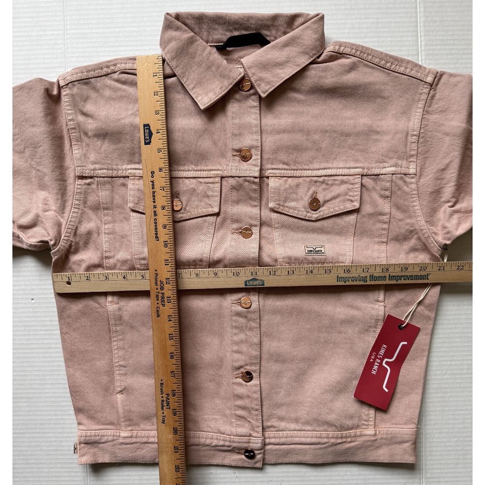 KIMES RANCH - Women's CHELSEA Pink Boxy Denim Jean Jacket - Large - NWT - Picture 4 of 9
